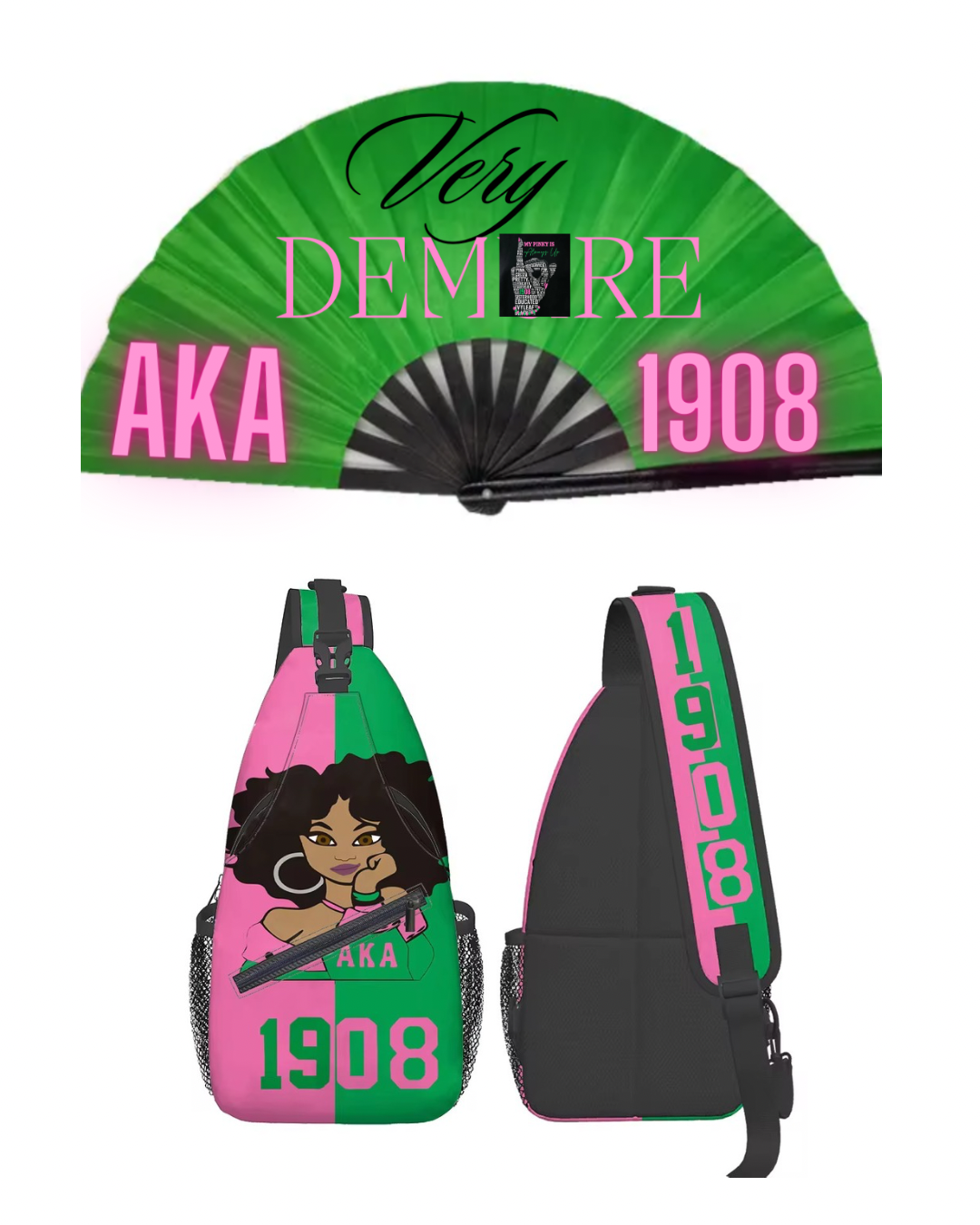 Aka Matching Fan and Crossbody Bag